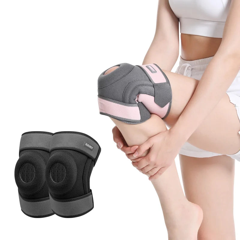 Aolikes Neoprene Patella Open Hole Knee Pad Knee Brace With Elastic Straps Comfortable Sports Knee 7916