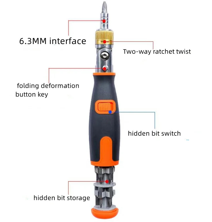 Bestline Ratcheting Screwdriver-OEM Customized DIY Grade 1 Year Warranty Model S-02