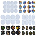 Wholesale DIY Geometric Round Silicone Mold Crystal Resin Oval Pendant Silicone Mold for Earrings Pendant Keychain
