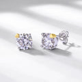 Classic Heart Design Cute 925 Sterling Silver VVS 18K Gold Plated Diamond Moissanite Stud Earrings With Good Product Quality