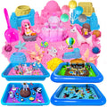 Hot Selling Non-Stick Hand Space Magic Sand Kit Shape Colorful Sand Castle Game Toddler Sensory Bin Toy Mold Set for Kids