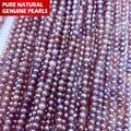 Edison Strands Natural Oval Purple 3-3.5mm Freshwater Pearls Loose Mixed Color Jewelry Making Real Candy-like Effects
