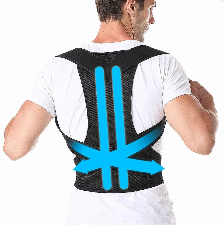 Men's Back Posture Corrector Back Braces Belts Lumbar Support Belt Strap Posture Corset