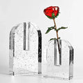 Unique Design Bohemia Ornaments Crystal Glass Vase for Home Decoration Bubble Glass Vase Craft