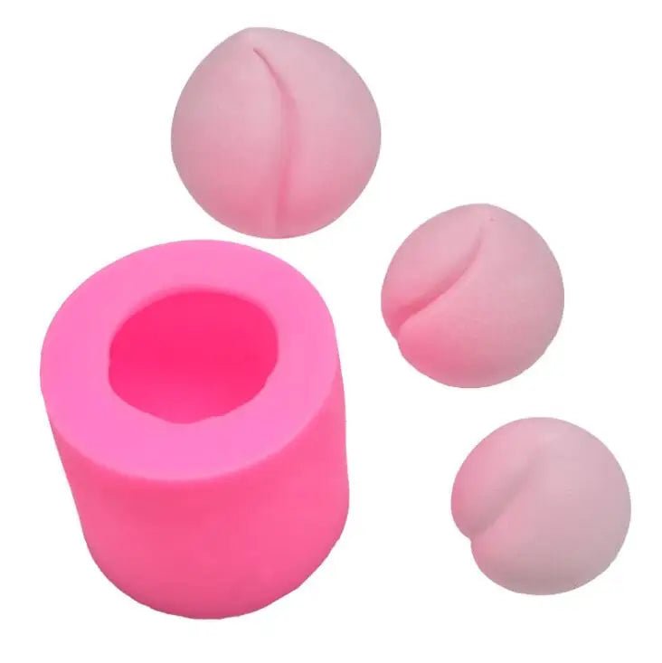 HY 3D Peach Mold Silicone Cake Chocolate Fondant Soap Candle Making Mold