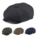 New Vintage Men Newsboy Cap Octagonal Cap Outdoor Driving Berets Hat