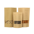 Open Window Kraft Paper Ziplock Bags Melon Seed Packaging Food Bags  sealed Bag Wholesale Customization
