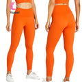 Nude High Waist Ladies Tiktok Yoga Pants Pink Butt Lifting Yoga Gym High Rise Leggings for Women Made Spandex/Nylon Solid