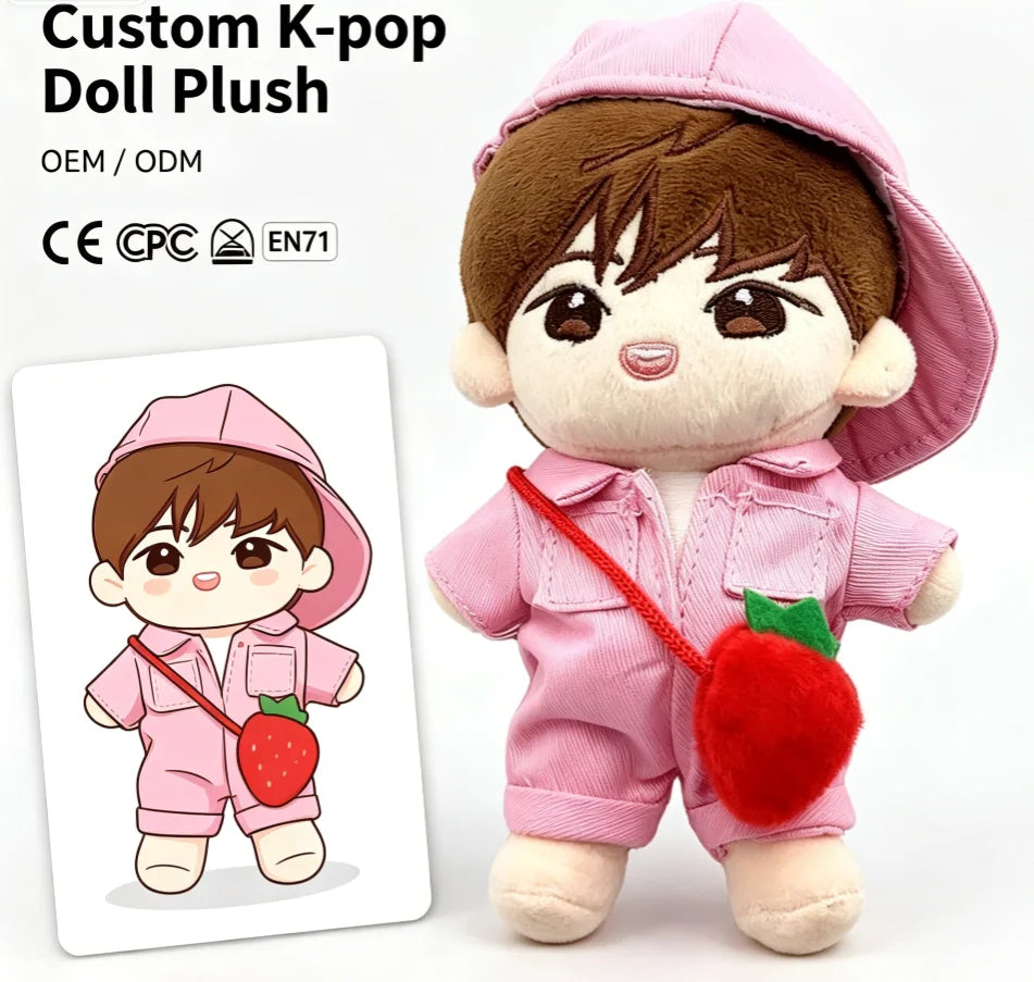 Wholesale Factory Cute Boys Stuffed Doll Handmade Plush Custom Korean Stuffed Star Kpop Doll Make Funny Plush Idol Dolls