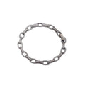 S925 Silver Oval Link Chain Pave Tennis Bracelet