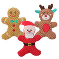 2025 New Style Cartoon Cute Squeaky Christmas Dog Toy Plush Stuffed Dog Toy