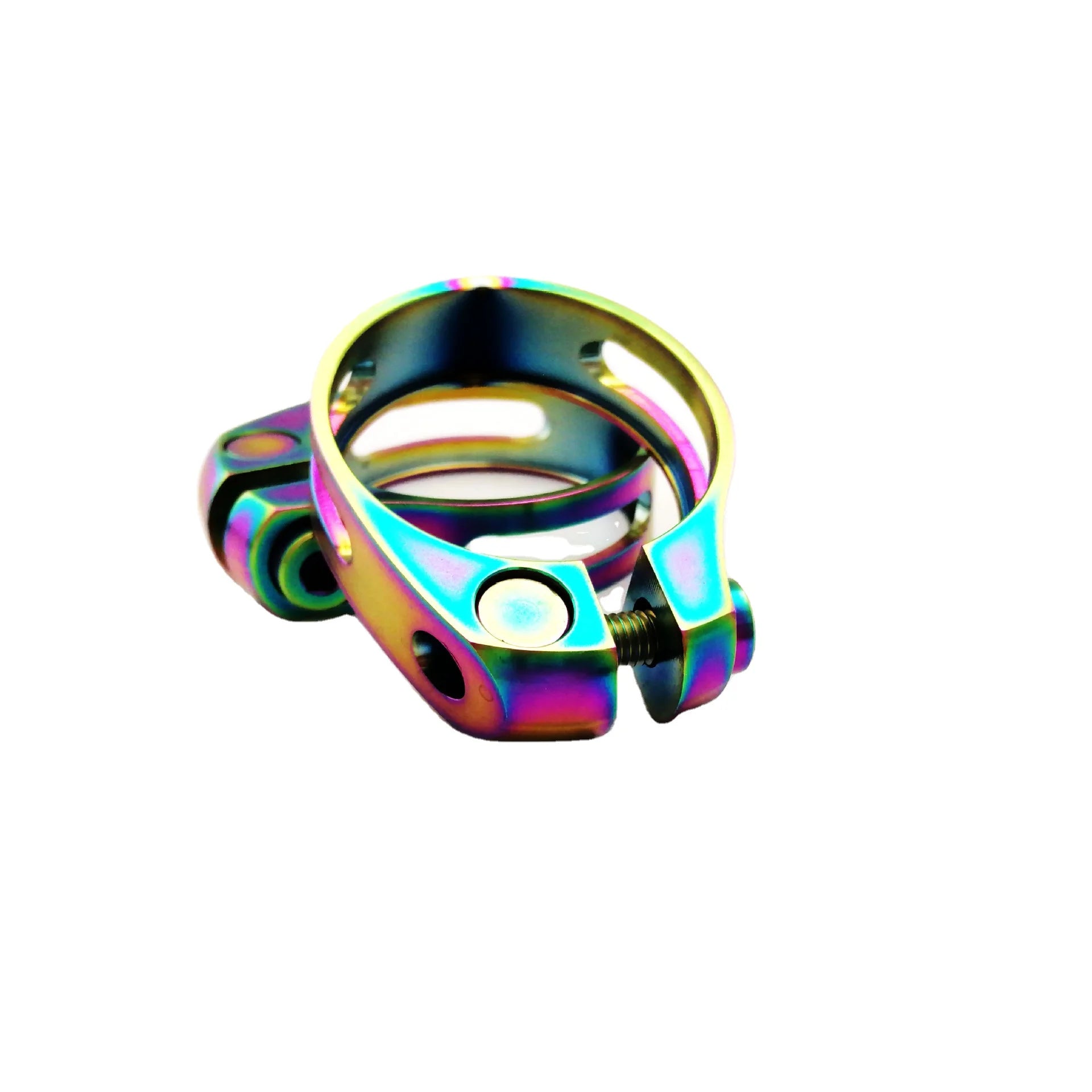Colorful 30.8 mm Titanium Hinge Scooter & Bicycle Seat Post Tube Clamp CNC Aluminum Packed in Carton Box
