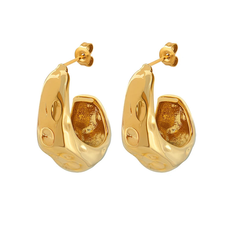 Fashion Earrings Luxury Premium Brass Cheese C-shaped Earrings