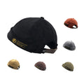 Custom Logo Fashion Sailor Cap Dobby Style Common Corduroy Fabric No Brim Docker Cap MegaBDM