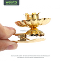 Weisita Classical Metal Candle Holder Clips Christmas Tree Golden Home Decor Candles Accessories 40mm Flat Bottom Stable