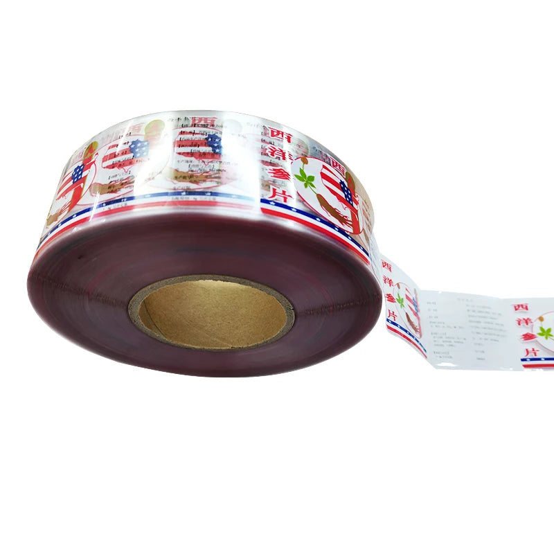 Custom Logo Printed Roll Blue Transparent Adhesive Paper  Round Thank You Stickers for Packaging