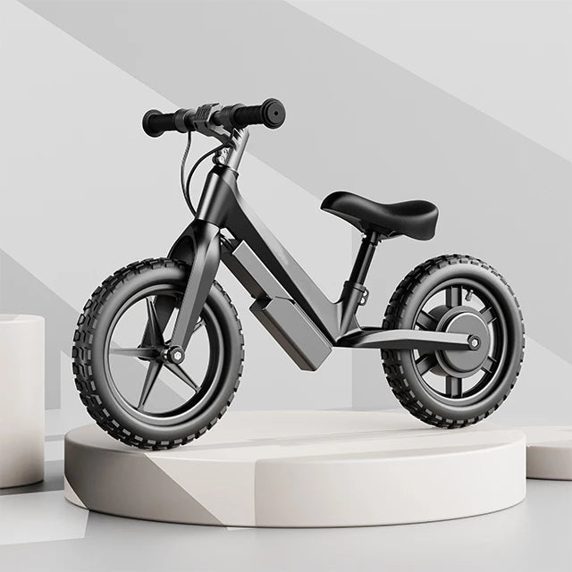 Magnesium Alloy Frame 12in Electric Balance Bike No Pedal 24v Lithium Battery Operated Bikes for Kids