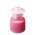 Pink and White PP Plastic Non-Spill Push Pull Screw Neck Ribbed 20/410 Cosmetic Use Water Bottle Caps