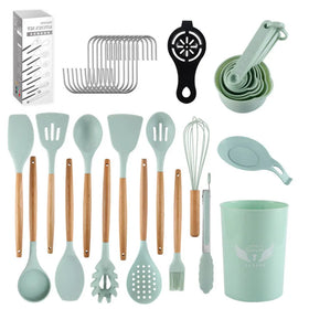 2025 Hot Smart Home Kitchen 12-Piece Nylon+Silicone Cooking Utensils Set-Dishwasher/Microwave/Oven Safe Bakery Pastry Tools
