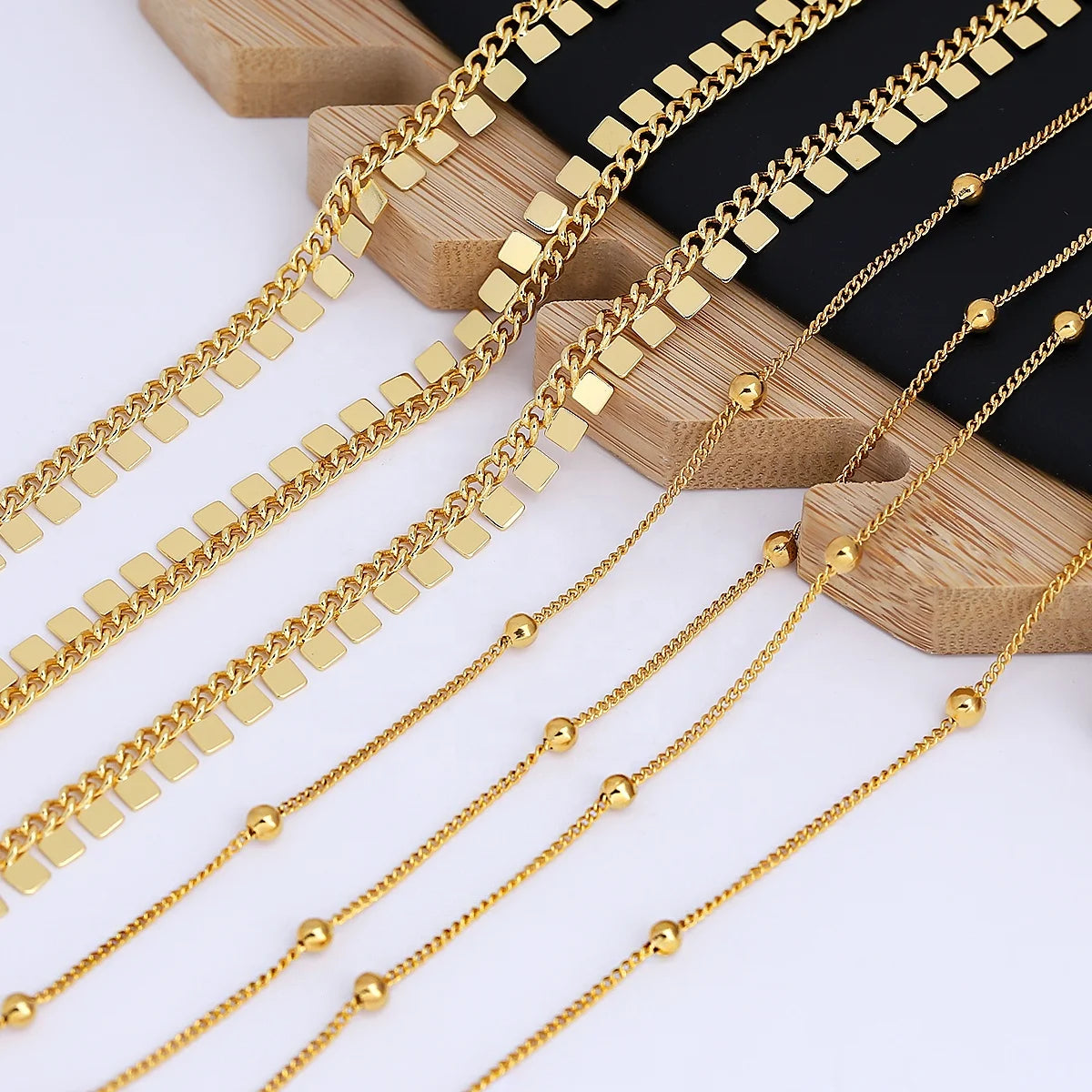 JXX Copper Alloy Wholesale Unisex Trendy Beads Gold Plated Necklace Jewelry