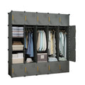 Amazing Portable Bedroom Furniture-Grey Thickened Door Plastic Wardrobe Almirah New Design Closet Cabinet for Workshop Dining