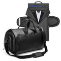 Factory Wholesale Black PU Leather Luggage Travel Bag Business Suit Bag Men Duffel Travelling Bag