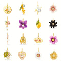 Hot Sale Diy Basic Live Chain Bracelet Necklace Color Protected Copper Zircon Gold Fruit Plant Jade Pendant for Jewelry Making