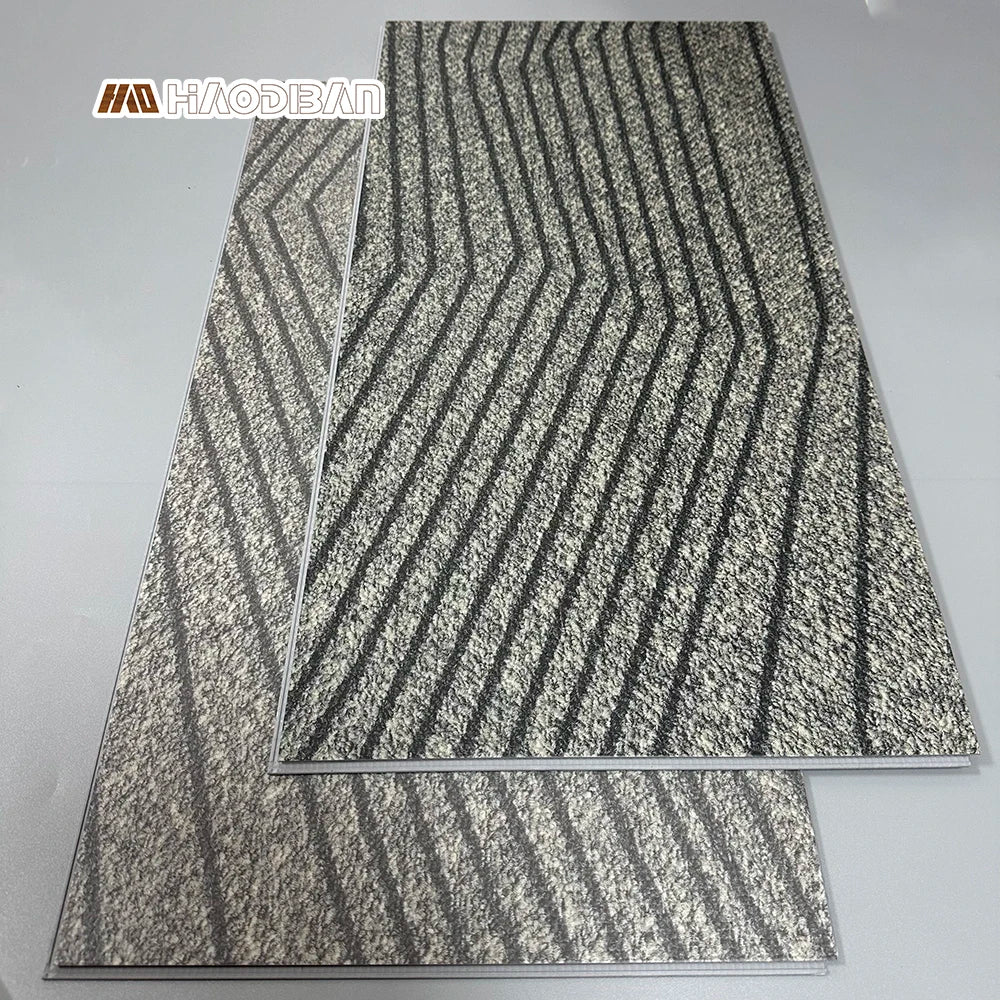 Waterproof Fireproof Carpet Grain Click Lock LVT PVC Vinyl SPC Flooring 8mm Waterproof in Foshan