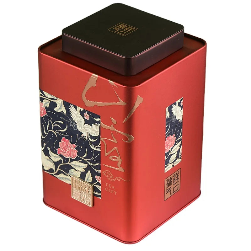 Hinged Small Packaging Metal Rectangular Hot Sale Gift  Square Tea Container Customized Lid Tin Packing Box