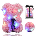 2026 Hot Sale Handmade Custom Rose Teddy Bear With Gift Box Valentines Mothers Day Gift Wholesale