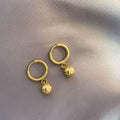 Wholesale Dainty Hoop EarringsUnique Round Ball Stainless Steel Earrings for Woman