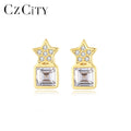 LUOTEEMI Zircon Set Beautiful Diamond Designer Star Simple Earing Jewellery Charm Trendy Modern New Jewelry