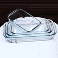 Clear Glass Foldable Rectangular Baking Dish for Oven Use Party Food Casserole Pan