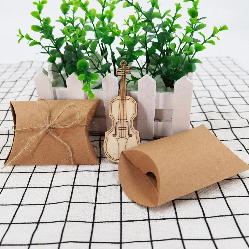 Competitive Free Decorative Rope Custom Rectangle Paper Gift Kraft Pillow Box Packaging Wholesale Price Embossing Printing