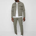 Custom Logo Design Your Own Tracksuit Set Two Piece Set Polyester Nylon Tactical Cargo Tracksuit for Men