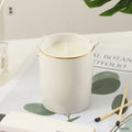 Wholesale Custom White Essential Oil Ceramic Candle Jars Empty Massage Candle Jar with Spout