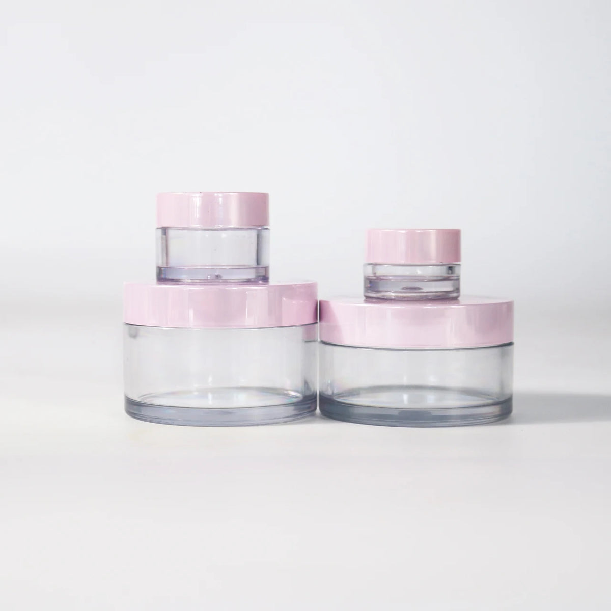 30ml 100ml 250ml Clear Skincare Packaging Container PET Plastic Lip Scrub Body Butter Cosmetic Cream Jar Lids for Eye Cream
