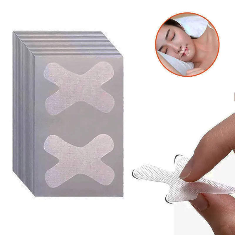Private Labels X-Shaped Transparent Acrylic Pressure Sensitive Single Sided Waterproof Sleep Strips PE Material Mouth Masking
