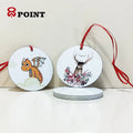Double Sided Circle Sublimation Metal Ornament Christmas Decorations Blank Aluminum Ornament