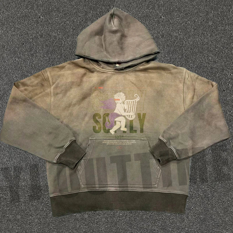 Men 100% Organic Cotton Custom Print Hoodie Sweatshirt Print Pullover Hoodie Men Oversized Vintage Custom Hoodie