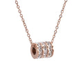 Titanium Steel Cylindrical Diamond Necklace Female Pastoral Style Wild Rose Gold Pendant Clavicle Necklace