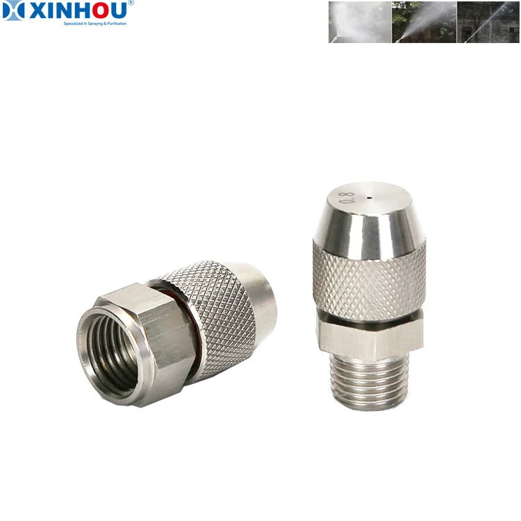 1/4'' NPT BSPT 50 Micron Fog Cannon Spray Nozzle Adjustable Water Mist Nozzle MegaBDM