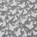 3D Floral White Butterfly Butterflies Flower Embroidered Tulle Lace Fabric