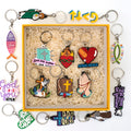 Wholesale Christian Keychain Engraved Virgin Mary Cross Soft PVC Stainless Steel Pendant Eco-Friendly Durable for Church Members