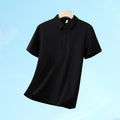 High Quality Crochet Cotton Summer for Polo Neck Shirt for Men Custom Logo Knitted Knitwear with Summer Mesh Hollow Out Design