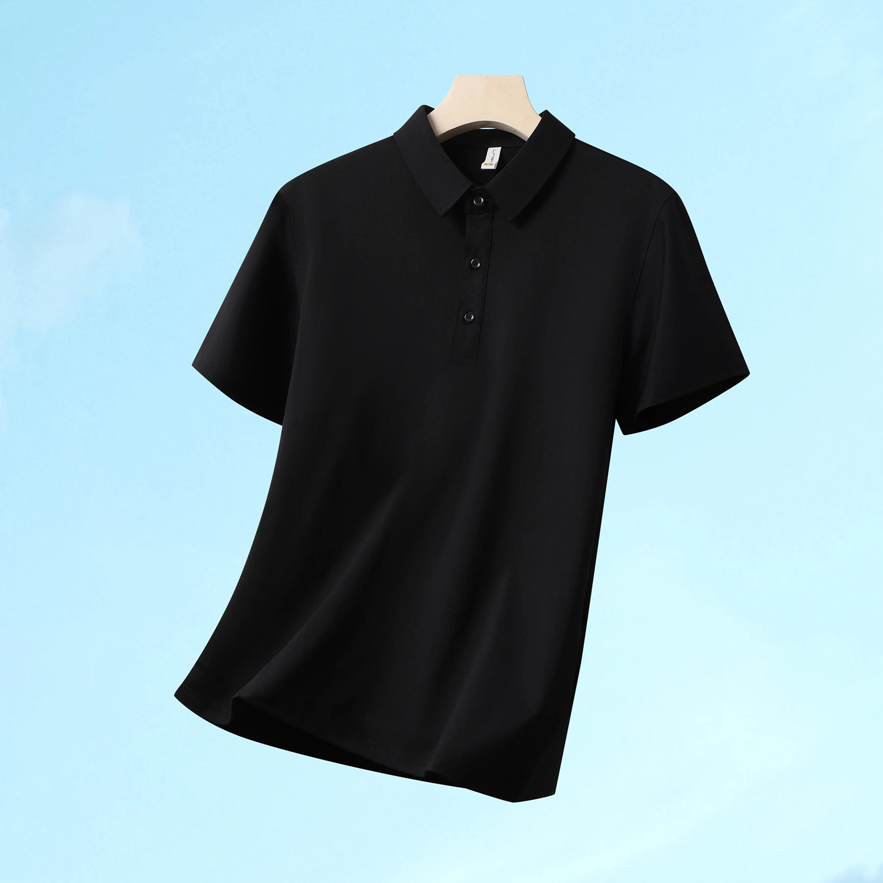 High Quality Crochet Cotton Summer for Polo Neck Shirt for Men Custom Logo Knitted Knitwear with Summer Mesh Hollow Out Design