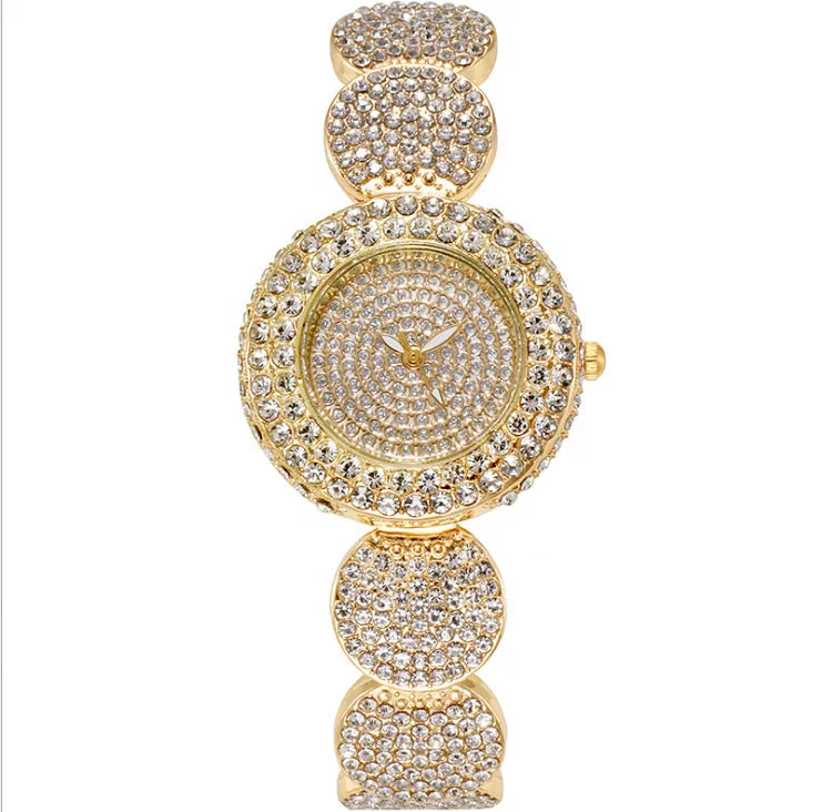 Gaby New Star Quartz Watch Fashion Casual Set Steel Band Watch Diamond Alloy Watch Women Body Jewelry