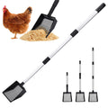 Detachable Stainless Steel Non-Stick Kitty Litter Scoop Metal Adjustable Long Handle Litter Scooper with Foam Padded Grip Handle