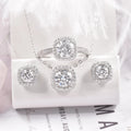 Luxury Women Moissanite Wedding Jewelry Sets Necklace Rings Earrings 925 Sterling Silver Jewelry Set for Women