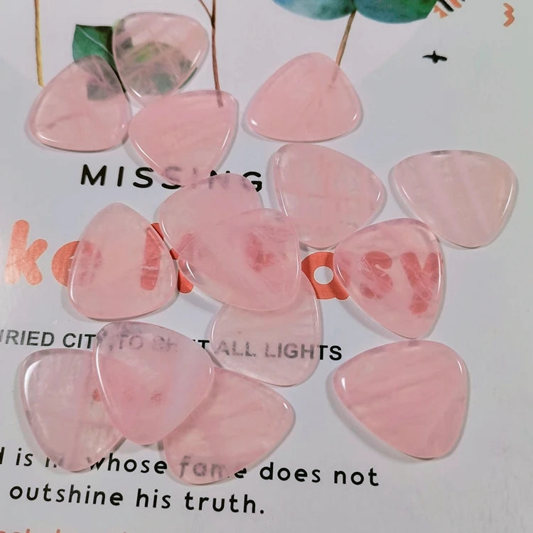 DIY Wholesale Assorted Colors Various Crystal and Rose Quartz Guitar Picks